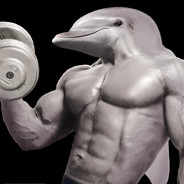 muscular dolphin biceps