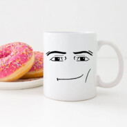 Roblox man face mug