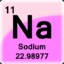 [Na]   11   Sodium  22.99