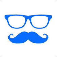 Bigode azul fino