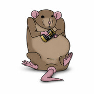 rat with beer