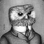 Owl in a suit