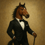A horse with 2 legs