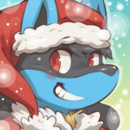 Steam Community :: Screenshot :: Shiny Lucario is trying to look cute.  and the other Lucario is showing his disapproval with a facepalm.