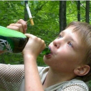 Пьяный школьник