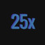 25x
