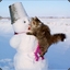 Снеговик Вася кот