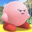 Kirby com feição irritada