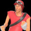A scout cosplaying quicksliver